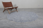 Window gray moroccan round rug - custom round rug