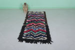 Azilal Boucherouite rug 2.5 x 6.4 Feet - handmade colorful rug