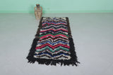 Azilal Boucherouite rug 2.5 x 6.4 Feet - handmade colorful rug