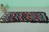 Azilal Boucherouite rug 2.5 x 6.4 Feet - handmade colorful rug