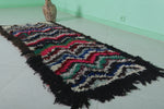 Azilal Boucherouite rug 2.5 x 6.4 Feet - handmade colorful rug