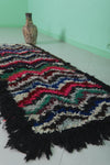 Azilal Boucherouite rug 2.5 x 6.4 Feet - handmade colorful rug