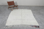 Handmade berber rug 5.4 X 6.3 Feet - minimalist design