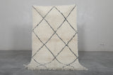 Handmade rug 3 x 4.8 Feet - beige beni ourain rug