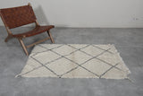 Handmade rug 3 x 4.8 Feet - beige beni ourain rug