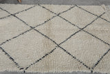 Handmade rug 3 x 4.8 Feet - beige beni ourain rug