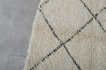 Handmade rug 3 x 4.8 Feet - beige beni ourain rug