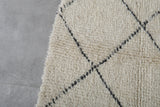 Handmade rug 3 x 4.8 Feet - beige beni ourain rug