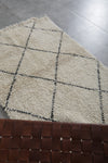 Handmade rug 3 x 4.8 Feet - beige beni ourain rug