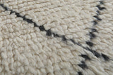 Handmade rug 3 x 4.8 Feet - beige beni ourain rug