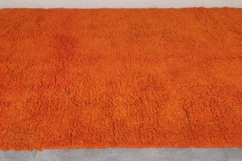 Orange Moroccan Rug - 6 x 9.9 ft | Handwoven Vibrant Accent