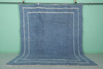 Blue Moroccan Rug - 8.2 x 9.8 ft | Handwoven Modern Design