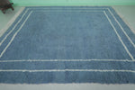 Blue Moroccan Rug - 8.2 x 9.8 ft | Handwoven Modern Design