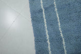 Blue Moroccan Rug - 8.2 x 9.8 ft | Handwoven Modern Design