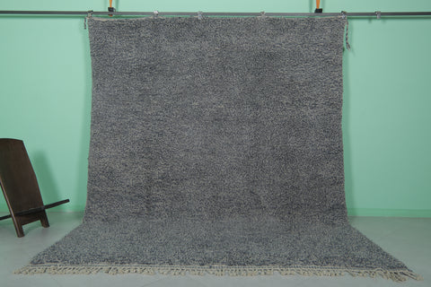 Grey Handmade Moroccan rug  8.3 ft x 10.2 ft