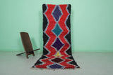 Boucherouite Runner rug 3.2 x 9.4 Feet