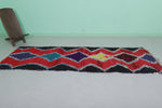 Boucherouite Runner rug 3.2 x 9.4 Feet