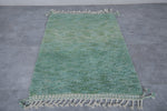 Green Moroccan rug Green 3.2 X 4.9 Feet