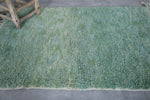 Green Moroccan rug Green 3.2 X 4.9 Feet