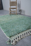 Green Moroccan rug Green 3.2 X 4.9 Feet