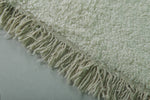 Moroccan Rug 6.7 x 10.1 ft - Handwoven Wool in Creamy Ivory