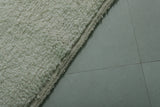 Moroccan Rug 6.7 x 10.1 ft - Handwoven Wool in Creamy Ivory