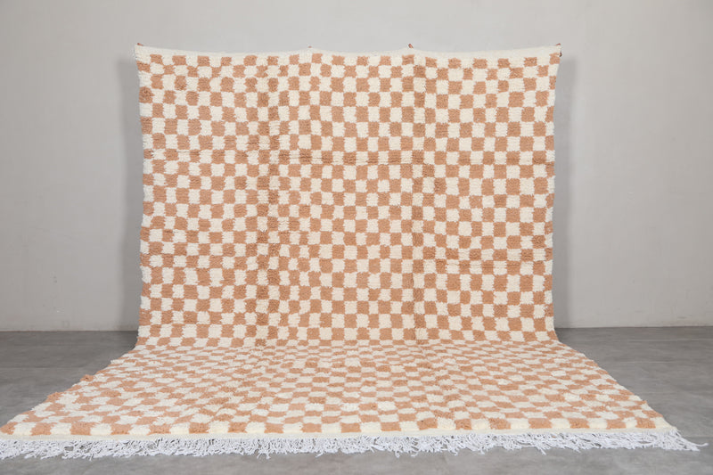 Beni Ourain Moroccan Rug - 8.5 x 11.8 ft | Handwoven Checkered Charm