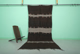 Brown Handwoven kilim 4.8 FT X 9.8 FT