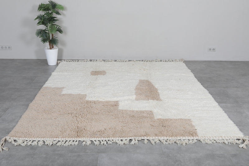 Handmade Moroccan contemporary rug - Beni ourain wool rug - Custom Rug