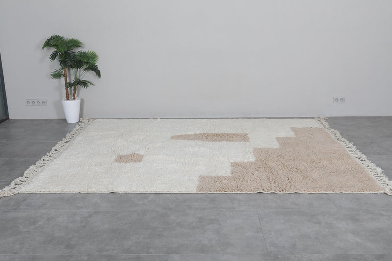 Handmade Moroccan contemporary rug - Beni ourain wool rug - Custom Rug