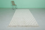 Runner Moroccan Rug - 4.7 x 8.2 Feet | Handwoven Wool Chevron Pattern