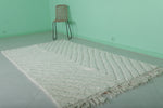 Runner Moroccan Rug - 4.7 x 8.2 Feet | Handwoven Wool Chevron Pattern