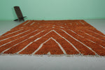 Orange Moroccan Rug - Handwoven 10.8 x 11.6 Feet | Bold Statement Piece