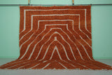 Orange Moroccan Rug - Handwoven 10.8 x 11.6 Feet | Bold Statement Piece