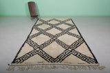 Geometric Moroccan Rug - 5.7 x 10.3 ft | Bold Black & White Pattern