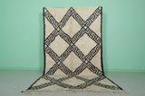 Geometric Moroccan Rug - 5.7 x 10.3 ft | Bold Black & White Pattern