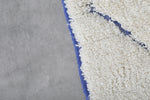 Handmade Moroccan rug - Beni ourain wool rug - Blue and White Custom Rug - custom moroccan rugs