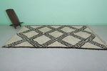 Geometric Moroccan Rug - 5.7 x 10.3 ft | Bold Black & White Pattern