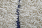 Handmade Moroccan rug - Beni ourain wool rug - Blue and White Custom Rug - custom moroccan rugs