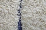 Handmade Moroccan rug - Beni ourain wool rug - Blue and White Custom Rug - custom moroccan rugs