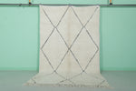 Diamond Moroccan Rug - 5.1 x 8.1 Feet | Handwoven Wool with Elegant Design