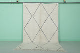 Diamond Moroccan Rug - 5.1 x 8.1 Feet | Handwoven Wool with Elegant Design