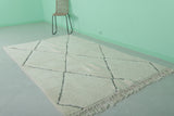 Diamond Moroccan Rug - 5.1 x 8.1 Feet | Handwoven Wool with Elegant Design