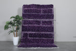 Handmade beni ourain rug 7.3 x 4.5 Feet - purple rug