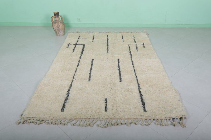 Beni Ourain Rug - Handwoven 5.3 x 8.1 Feet | Moroccan Wool Luxury