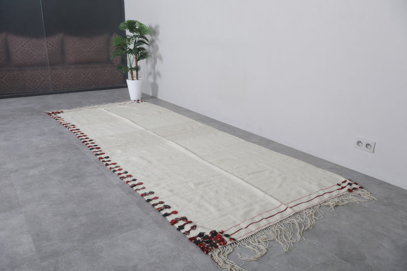 Handwoven Kilim 4.5 FT X 11.6 FT – Bohemian White Rug