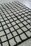 Berber Beni ourain rug 4.6 X 6.5 Feet - Mini squares rug