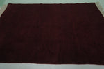 Moroccan Beni Ourain Rug - Handwoven 5.2 x 7.6 Feet | Deep Red Wool Design