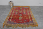 Vintage berber rug rug 4.4 x 7.9 Feet