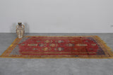 Vintage berber rug rug 4.4 x 7.9 Feet